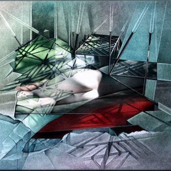 Digital Arts titled "Steelstairnudecomp…" by Glenn Bautista, Original Artwork