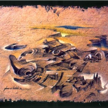 Dessin intitulée "Shellscape '82" par Glenn Bautista, Œuvre d'art originale