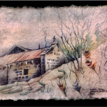 Drawing titled "A Church in Muros '…" by Glenn Bautista, Original Artwork