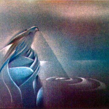 Pintura titulada "Birdscape '82" por Glenn Bautista, Obra de arte original