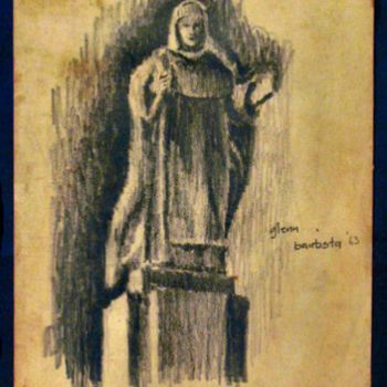 Drawing titled "A Female Saint '63" by Glenn Bautista, Original Artwork