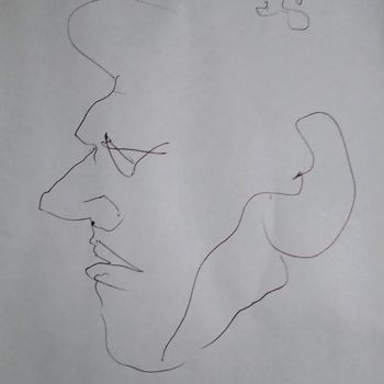 Drawing titled "Kernel of Truth" by Glenn Durrance, Original Artwork, Ballpoint pen