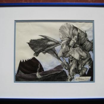 Drawing titled "Red Canna ll" by Glenn Durrance, Original Artwork, Other