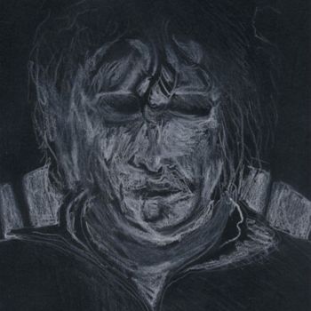 Drawing titled "A Sick Man" by Glenn Durrance, Original Artwork, Conté