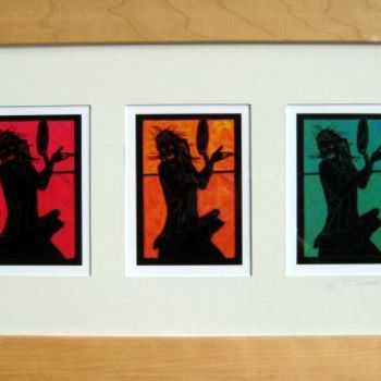 Dibujo titulada "Sharapova Triptych" por Glenn Durrance, Obra de arte original, Otro