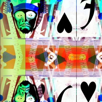 Arte digitale intitolato "The Joker of Black…" da Glenn Durrance, Opera d'arte originale, Pittura digitale