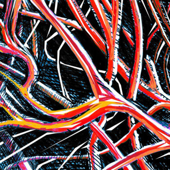 Digital Arts με τίτλο "Draw Blood" από Glenn Durrance, Αυθεντικά έργα τέχνης, Ψηφιακή ζωγραφική