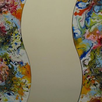 Painting titled "Specchio numero 14" by Teresa Suardi, Original Artwork, Furniture Mounted on Other rigid panel