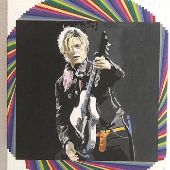 Painting titled "bowie" by Glix, Original Artwork