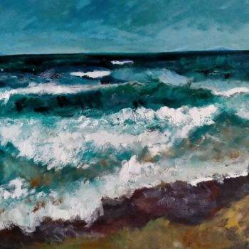 Peinture intitulée "Mediterrània" par G Riart, Œuvre d'art originale, Huile