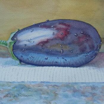 Painting titled "Eggplant" by Gloria Nilsson, Original Artwork