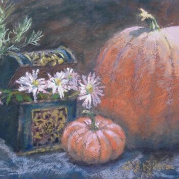Schilderij getiteld "Harvest Treasures" door Gloria Nilsson, Origineel Kunstwerk