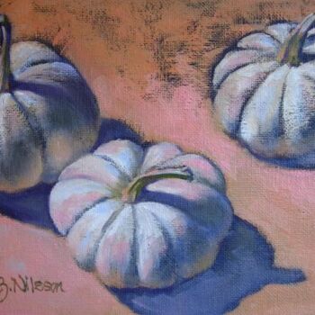 Malerei mit dem Titel "Mini Pumpkins" von Gloria Nilsson, Original-Kunstwerk, Öl