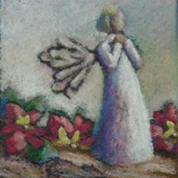 Painting titled "My Angel" by Gloria Nilsson, Original Artwork, Oil