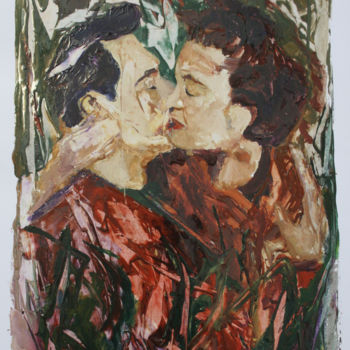 Картина под названием "embrassade" - Grégory M. Compagnon, Подлинное произведение искусства