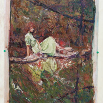 Peinture intitulée "socouna (déesse de…" par Grégory M. Compagnon, Œuvre d'art originale, Huile