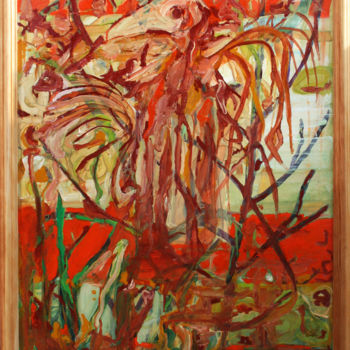 Painting titled "chaman hallucination" by Grégory M. Compagnon, Original Artwork, Oil