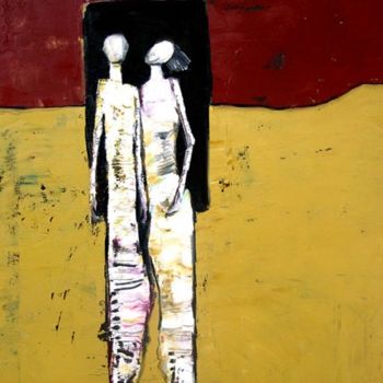 Malarstwo zatytułowany „Love Walk” autorstwa P.Gnana, Oryginalna praca, Olej