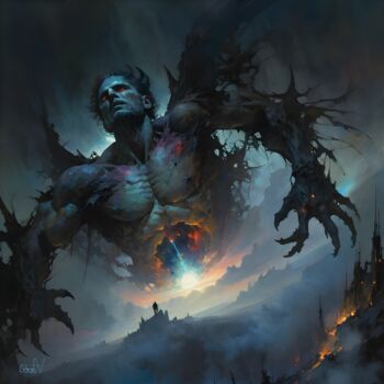 Digital Arts titled "Demon" by Go San, Original Artwork, Digital Painting
