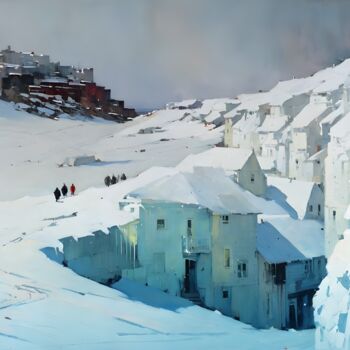 Digital Arts με τίτλο "the frozen north" από Go San, Αυθεντικά έργα τέχνης, Ψηφιακή ζωγραφική