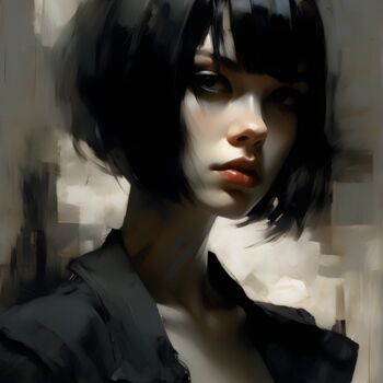 Digital Arts titled "beautiful girl" by Go San, Original Artwork, Digital Painting