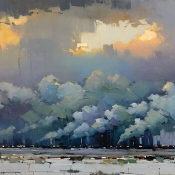 Arte digitale intitolato "smoke mixture" da Go San, Opera d'arte originale, Pittura digitale