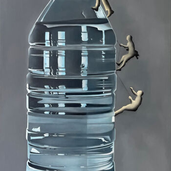 Malerei mit dem Titel "L’or bleu" von Elise Gobeil, Original-Kunstwerk, Öl