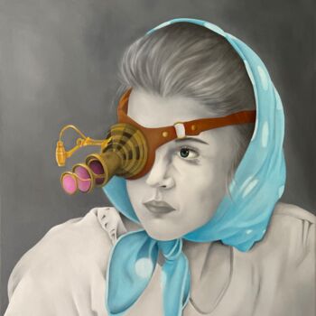 "Anachronisme" başlıklı Tablo Elise Gobeil tarafından, Orijinal sanat, Petrol