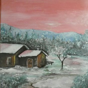 Pintura intitulada "Paesaggio invernale" por Roberto Gobessi, Obras de arte originais