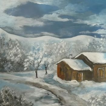 Pintura titulada "Un freddo tardo pom…" por Roberto Gobessi, Obra de arte original