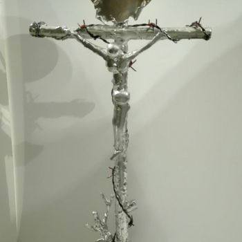 Sculpture titled "Gesù" by Roberto Gobessi, Original Artwork