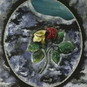 Painting titled "Le rose proibite" by Roberto Gobessi, Original Artwork, Tempera