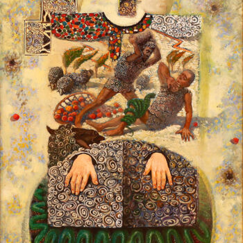 Peinture intitulée "Faith and doubt 4" par Gochmuradov Gahryman, Œuvre d'art originale, Huile