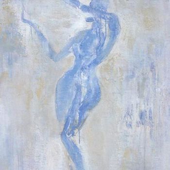 Картина под названием "Blue" - Zhi Wu, Подлинное произведение искусства