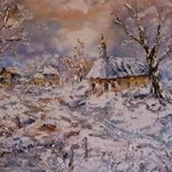 Peinture intitulée "hiver 6" par Roger Godart, Œuvre d'art originale