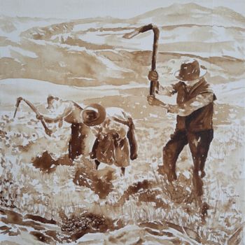 Pintura titulada "La cosecha" por Godofredo Torres, Obra de arte original, Pigmentos