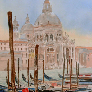 Painting titled "Sta Maria della Sal…" by Godwin Cassar, Original Artwork