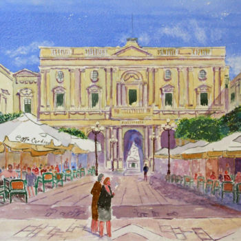 Ζωγραφική με τίτλο "Queen's Square Vall…" από Godwin Cassar, Αυθεντικά έργα τέχνης