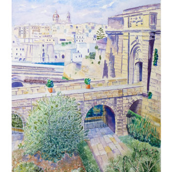 Painting titled "'Couvre Port' Birgu…" by Godwin Cassar, Original Artwork