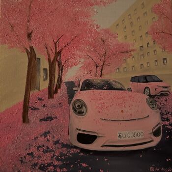 Peinture intitulée "Tout en rose" par Gokhan Demir, Œuvre d'art originale, Huile