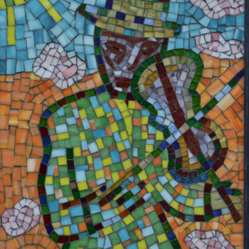 Artisanat intitulée "Fiddler Mosaic  - K…" par Goksen Parlatan, Œuvre d'art originale, Décoration de maison