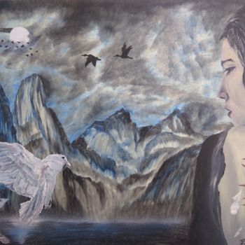 Painting titled "Dream of Freedom" by Gokul C, Original Artwork, Oil