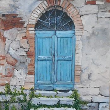Картина под названием "" За дверью тайна "" - Татьяна Головко, Подлинное произведение искусства, Масло