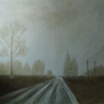 Painting titled "Road" by Larisa Golubeva, Original Artwork, Oil