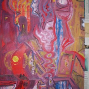 Pittura intitolato "arse vive dalla san…" da Gko, Opera d'arte originale, Olio