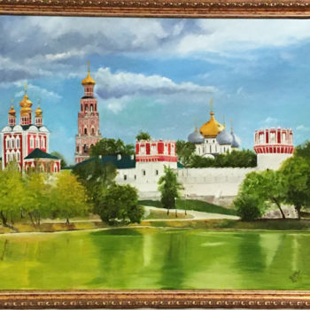 Painting titled "Новодевичий монасты…" by Irina Gomer, Original Artwork, Oil