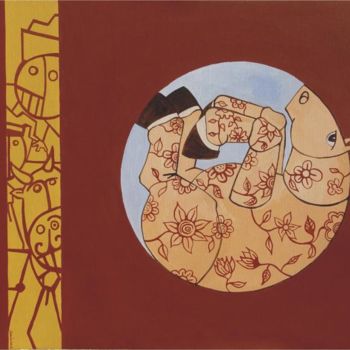 Pintura intitulada "Burladero 6" por Gonçalo Condeixa, Obras de arte originais
