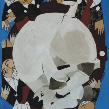 Painting titled "burladero" by Gonçalo Condeixa, Original Artwork