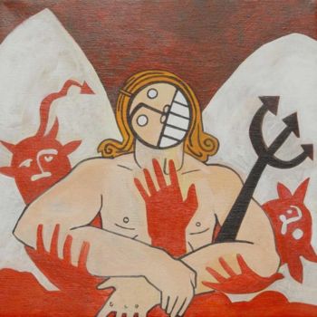 Pintura titulada "Anjo da guarda" por Gonçalo Condeixa, Obra de arte original