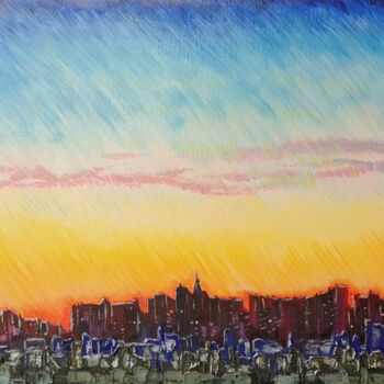 "Sunset in Arcadia d…" başlıklı Tablo Сергей Гонтаровский (Serhii Hontarovskyi) tarafından, Orijinal sanat, Petrol Ahşap Sed…